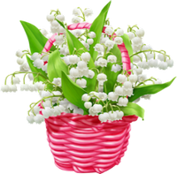 basket of easter flowers